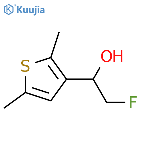 1-(2,5-dimethylthiophen-3-yl)-2-fluoroethan-1-ol structure