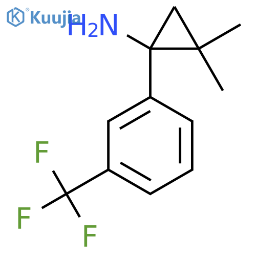 2,2-dimethyl-1-3-(trifluoromethyl)phenylcyclopropan-1-amine structure