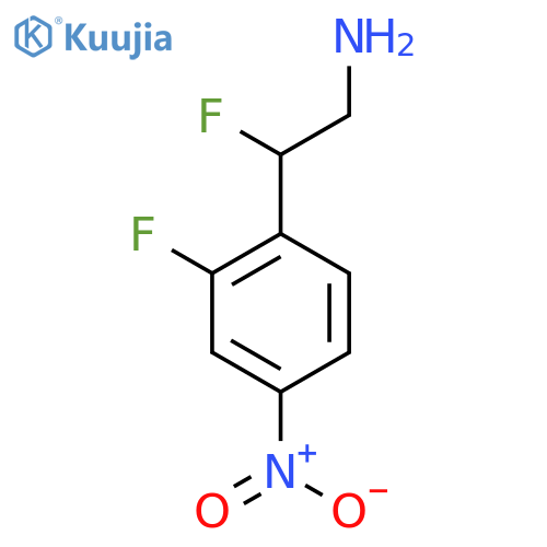 2-fluoro-2-(2-fluoro-4-nitrophenyl)ethan-1-amine structure