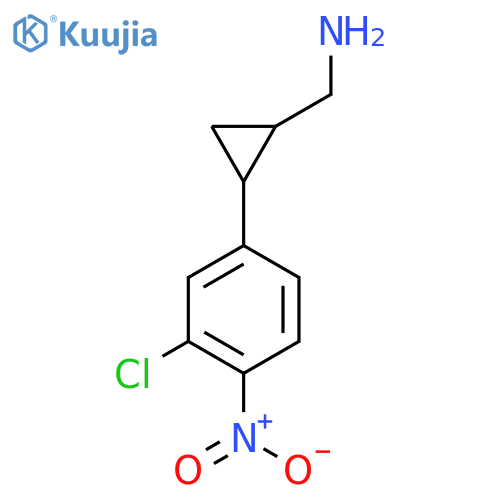 2-(3-chloro-4-nitrophenyl)cyclopropylmethanamine structure