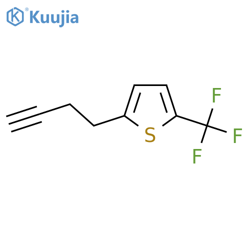 2-(but-3-yn-1-yl)-5-(trifluoromethyl)thiophene structure