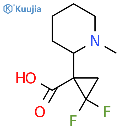 2,2-difluoro-1-(1-methylpiperidin-2-yl)cyclopropane-1-carboxylic acid structure