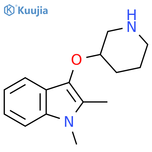 1,2-dimethyl-3-(piperidin-3-yloxy)-1H-indole structure