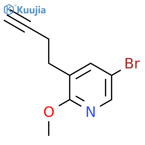 5-Bromo-3-(but-3-yn-1-yl)-2-methoxypyridine structure