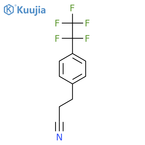 3-4-(pentafluoroethyl)phenylpropanenitrile structure