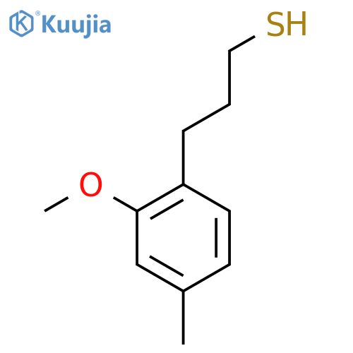 3-(2-methoxy-4-methylphenyl)propane-1-thiol structure