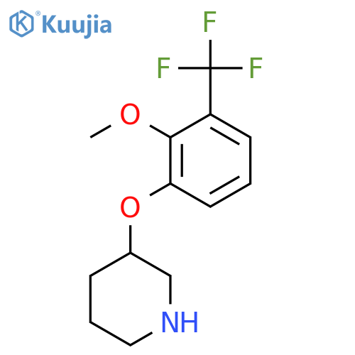 3-[2-Methoxy-3-(trifluoromethyl)phenoxy]piperidine structure
