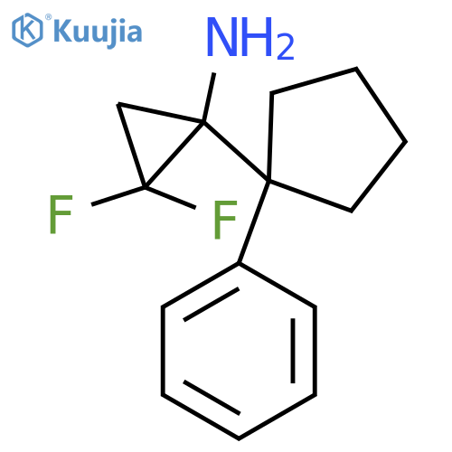2,2-difluoro-1-(1-phenylcyclopentyl)cyclopropan-1-amine structure