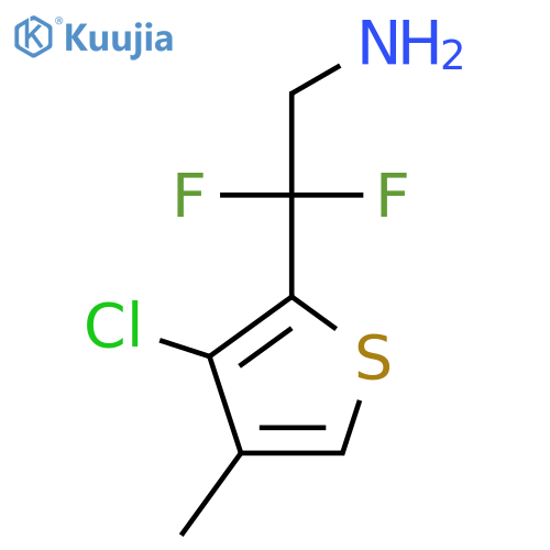 2-(3-chloro-4-methylthiophen-2-yl)-2,2-difluoroethan-1-amine structure