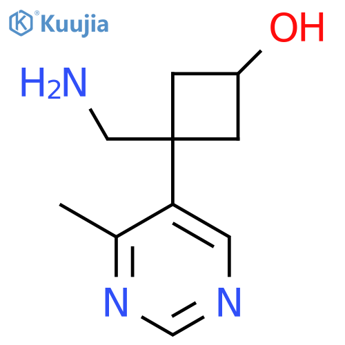 3-(aminomethyl)-3-(4-methylpyrimidin-5-yl)cyclobutan-1-ol structure