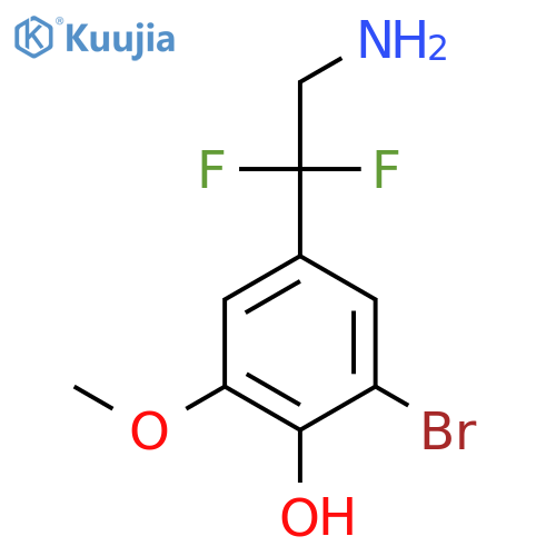 4-(2-amino-1,1-difluoroethyl)-2-bromo-6-methoxyphenol structure