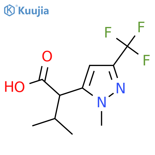 3-methyl-2-1-methyl-3-(trifluoromethyl)-1H-pyrazol-5-ylbutanoic acid structure