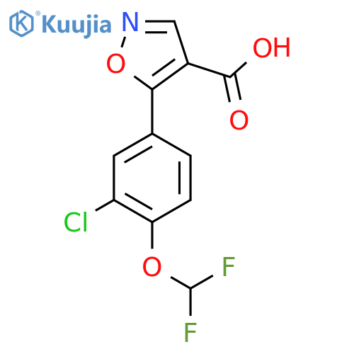 5-3-chloro-4-(difluoromethoxy)phenyl-1,2-oxazole-4-carboxylic acid structure