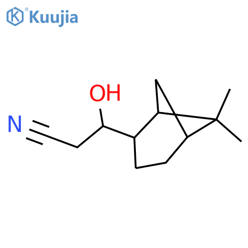 3-{6,6-dimethylbicyclo3.1.1heptan-2-yl}-3-hydroxypropanenitrile structure