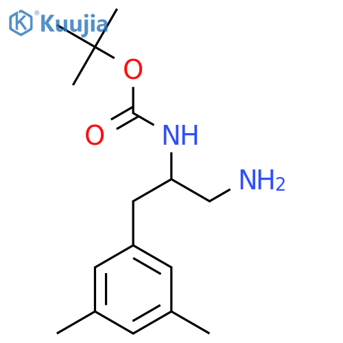 tert-butyl N-1-amino-3-(3,5-dimethylphenyl)propan-2-ylcarbamate structure