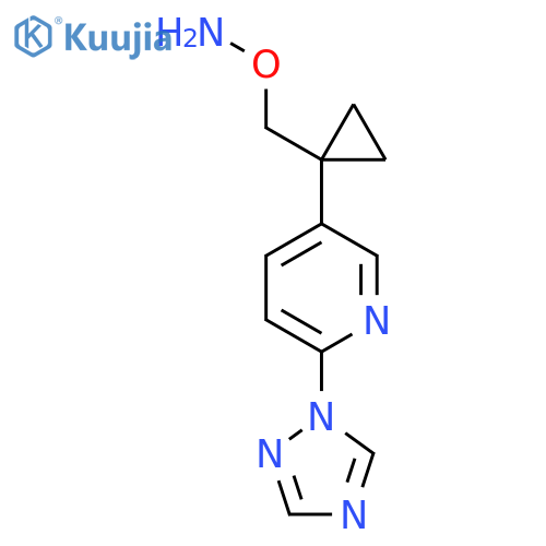 O-({1-6-(1H-1,2,4-triazol-1-yl)pyridin-3-ylcyclopropyl}methyl)hydroxylamine structure