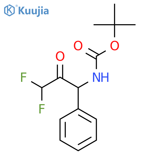 tert-butyl N-(3,3-difluoro-2-oxo-1-phenylpropyl)carbamate structure