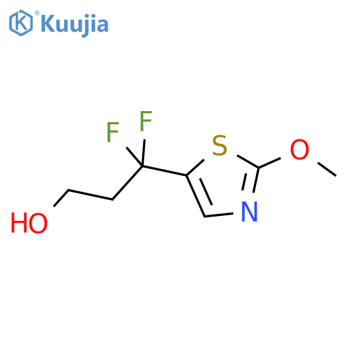 3,3-difluoro-3-(2-methoxy-1,3-thiazol-5-yl)propan-1-ol structure