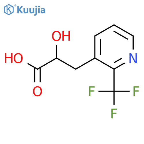 2-Hydroxy-3-[2-(trifluoromethyl)pyridin-3-yl]propanoic acid structure
