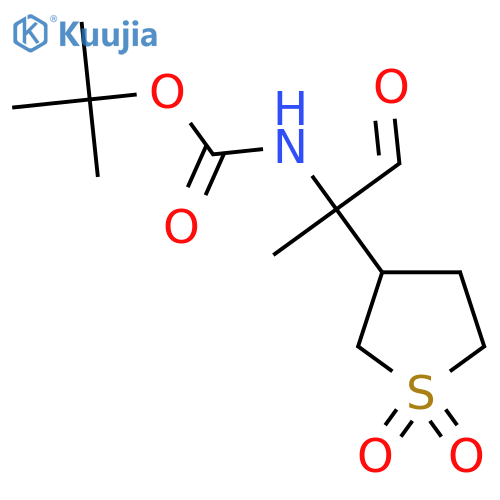 tert-butyl N-2-(1,1-dioxo-1lambda6-thiolan-3-yl)-1-oxopropan-2-ylcarbamate structure