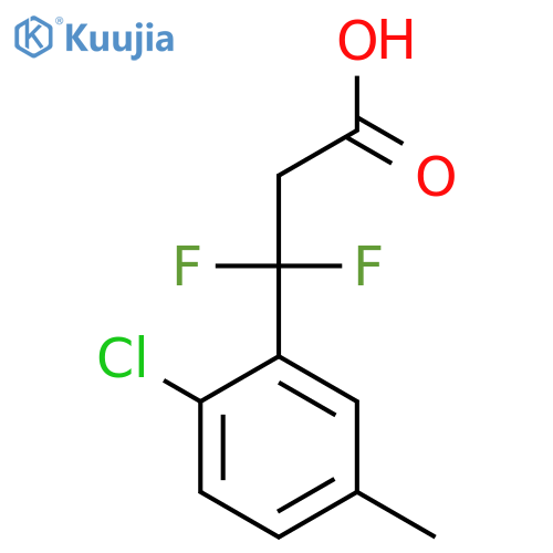 3-(2-Chloro-5-methylphenyl)-3,3-difluoropropanoic acid structure
