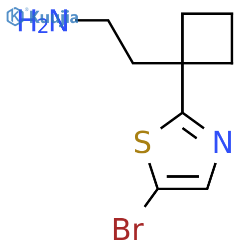 2-1-(5-bromo-1,3-thiazol-2-yl)cyclobutylethan-1-amine structure