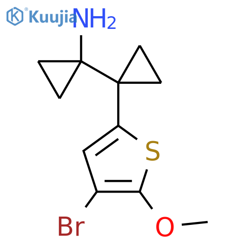 1-1-(4-bromo-5-methoxythiophen-2-yl)cyclopropylcyclopropan-1-amine structure