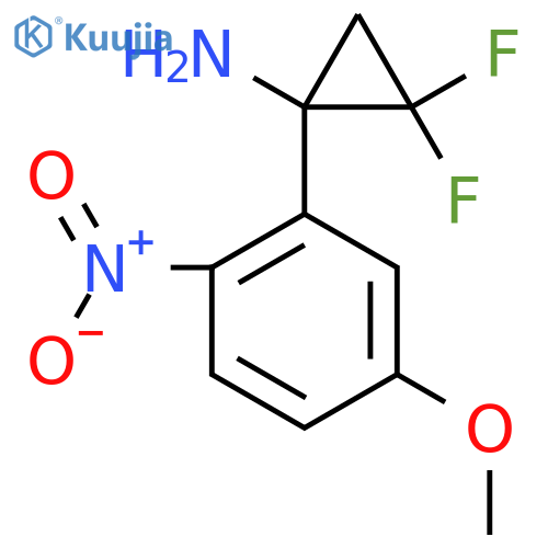 2,2-difluoro-1-(5-methoxy-2-nitrophenyl)cyclopropan-1-amine structure