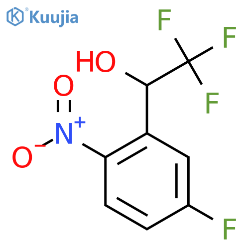 2,2,2-trifluoro-1-(5-fluoro-2-nitrophenyl)ethan-1-ol structure