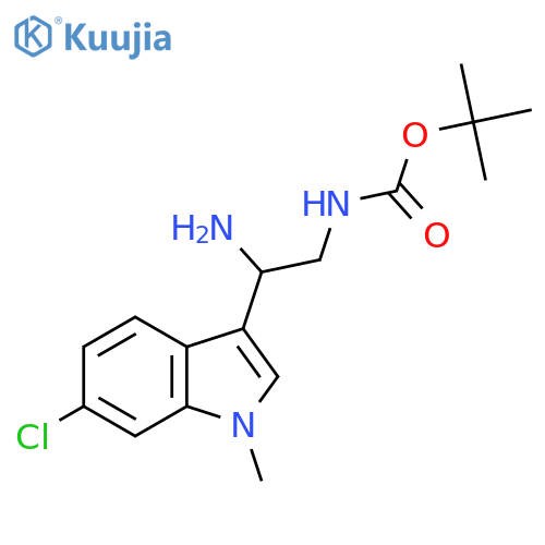 tert-butyl N-2-amino-2-(6-chloro-1-methyl-1H-indol-3-yl)ethylcarbamate structure