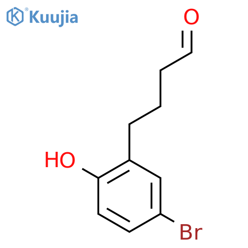 4-(5-bromo-2-hydroxyphenyl)butanal structure