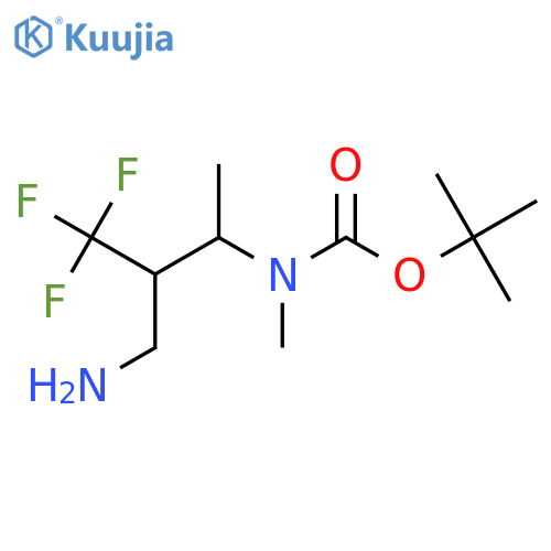 tert-butyl N-4-amino-3-(trifluoromethyl)butan-2-yl-N-methylcarbamate structure