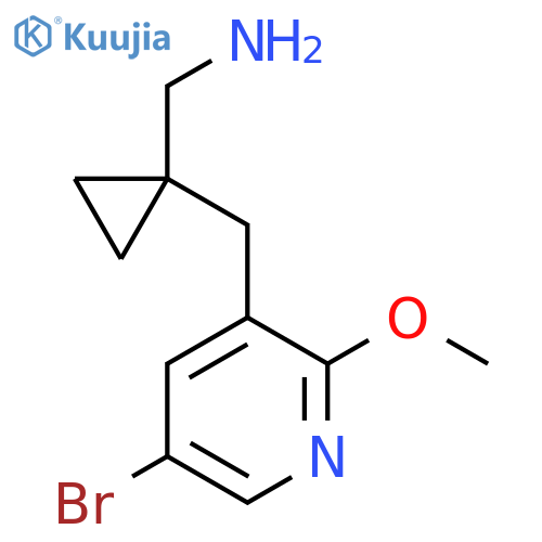 {1-(5-bromo-2-methoxypyridin-3-yl)methylcyclopropyl}methanamine structure