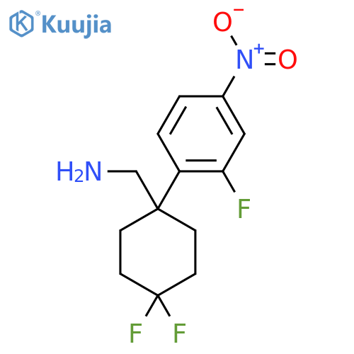 4,4-difluoro-1-(2-fluoro-4-nitrophenyl)cyclohexylmethanamine structure