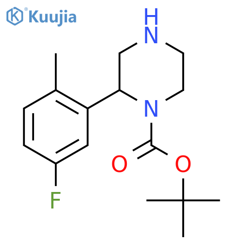 tert-butyl 2-(5-fluoro-2-methylphenyl)piperazine-1-carboxylate structure