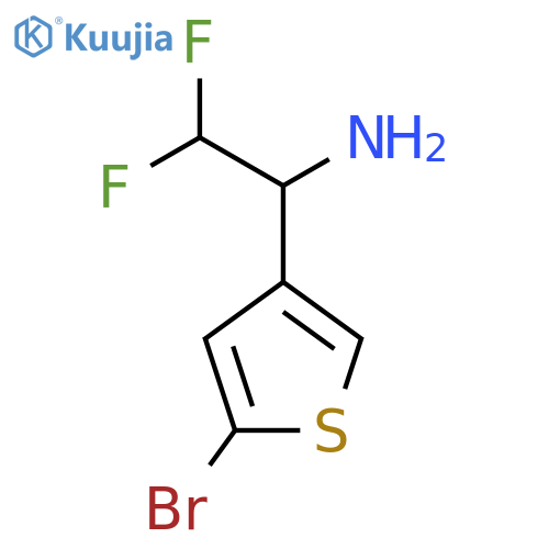 1-(5-bromothiophen-3-yl)-2,2-difluoroethan-1-amine structure