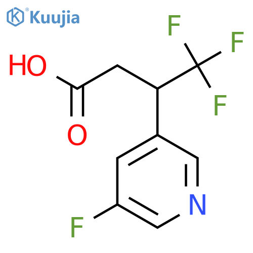 4,4,4-trifluoro-3-(5-fluoropyridin-3-yl)butanoic acid structure