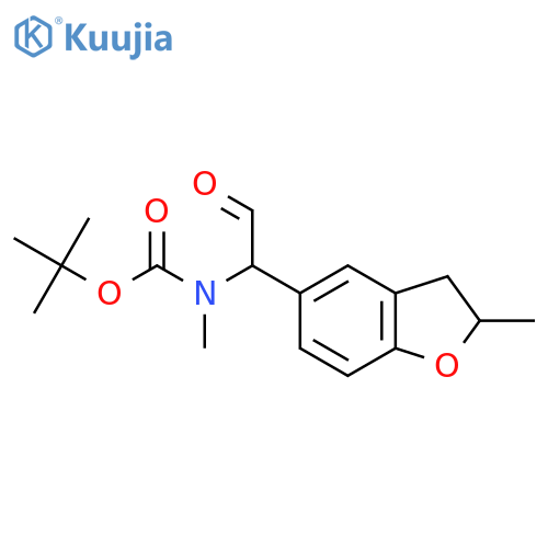 tert-butyl N-methyl-N-1-(2-methyl-2,3-dihydro-1-benzofuran-5-yl)-2-oxoethylcarbamate structure