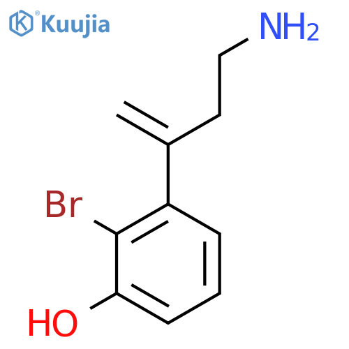3-(4-aminobut-1-en-2-yl)-2-bromophenol structure