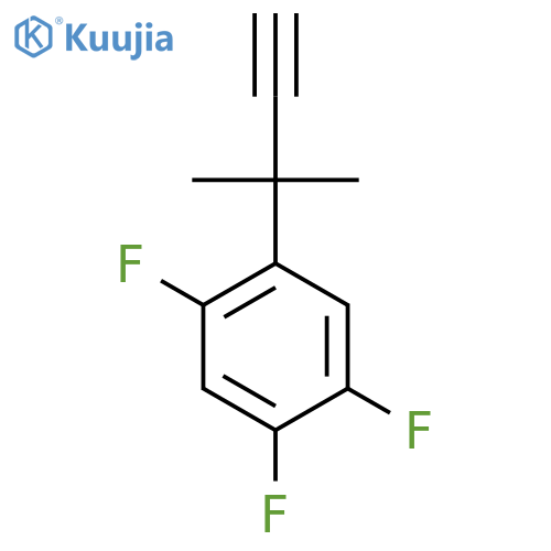 1,2,4-trifluoro-5-(2-methylbut-3-yn-2-yl)benzene structure