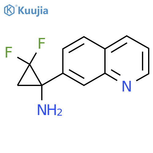 2,2-difluoro-1-(quinolin-7-yl)cyclopropan-1-amine structure