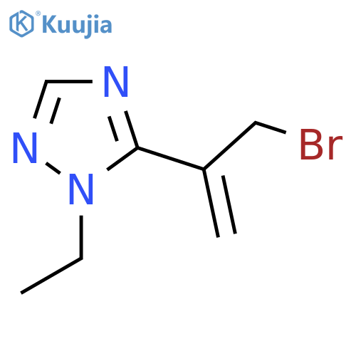 5-(3-bromoprop-1-en-2-yl)-1-ethyl-1H-1,2,4-triazole structure