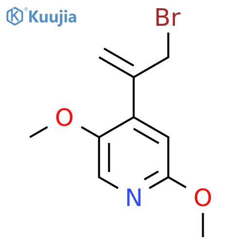 4-(3-bromoprop-1-en-2-yl)-2,5-dimethoxypyridine structure