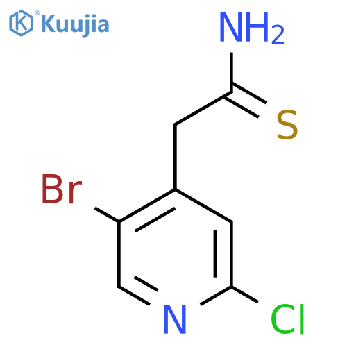 2-(5-bromo-2-chloropyridin-4-yl)ethanethioamide structure