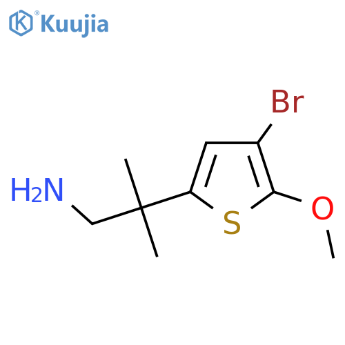 2-(4-bromo-5-methoxythiophen-2-yl)-2-methylpropan-1-amine structure