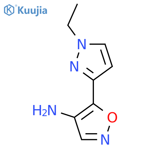 5-(1-ethyl-1H-pyrazol-3-yl)-1,2-oxazol-4-amine structure