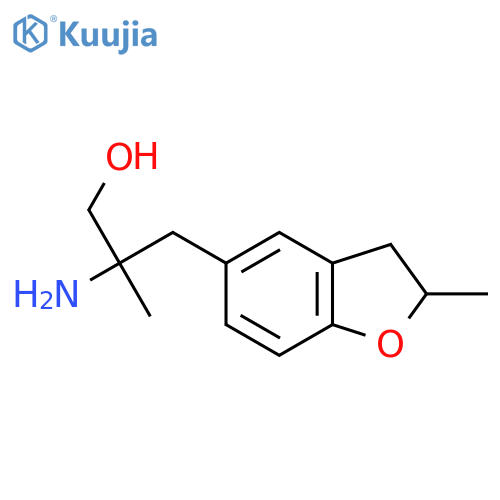 2-amino-2-methyl-3-(2-methyl-2,3-dihydro-1-benzofuran-5-yl)propan-1-ol structure