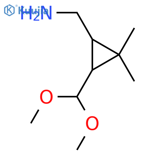 3-(dimethoxymethyl)-2,2-dimethylcyclopropylmethanamine structure