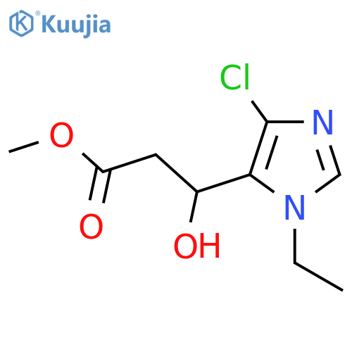 methyl 3-(4-chloro-1-ethyl-1H-imidazol-5-yl)-3-hydroxypropanoate structure
