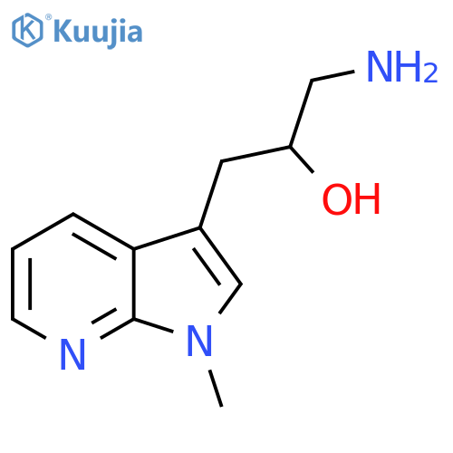 1-amino-3-{1-methyl-1H-pyrrolo2,3-bpyridin-3-yl}propan-2-ol structure